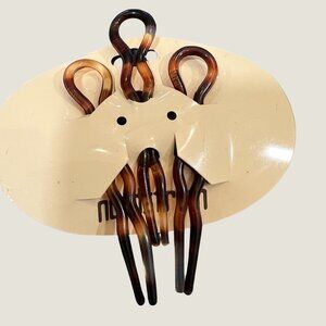 (Lot of 16) Nordstrom Tortoiseshell Hair Pins LG Wavy U-Shape Acetate France